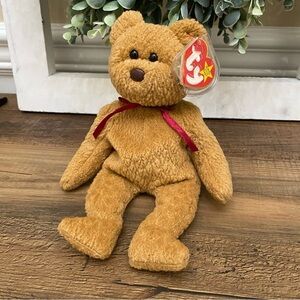 Vintage TY Beanie Baby Curly the Bear plush